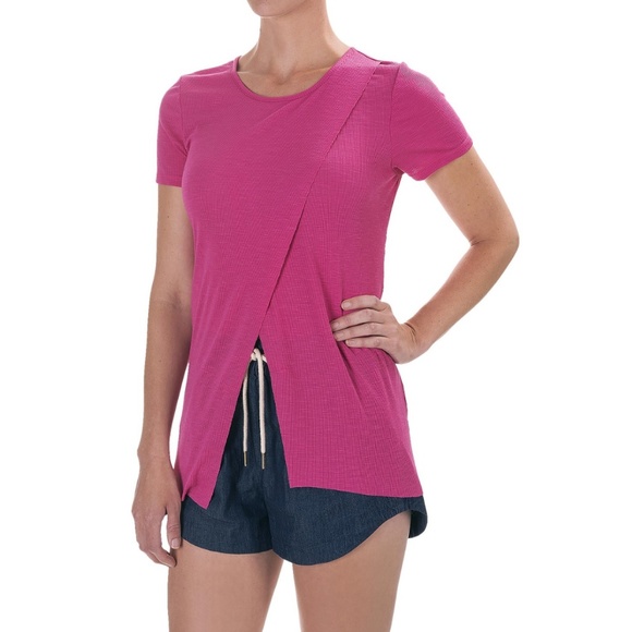Kensie Tops - NEW Kensie Crossover Front Ribbed T-Shirt NWT
